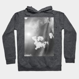 Fluffy cloud shape cloudscape at grey sky Hoodie